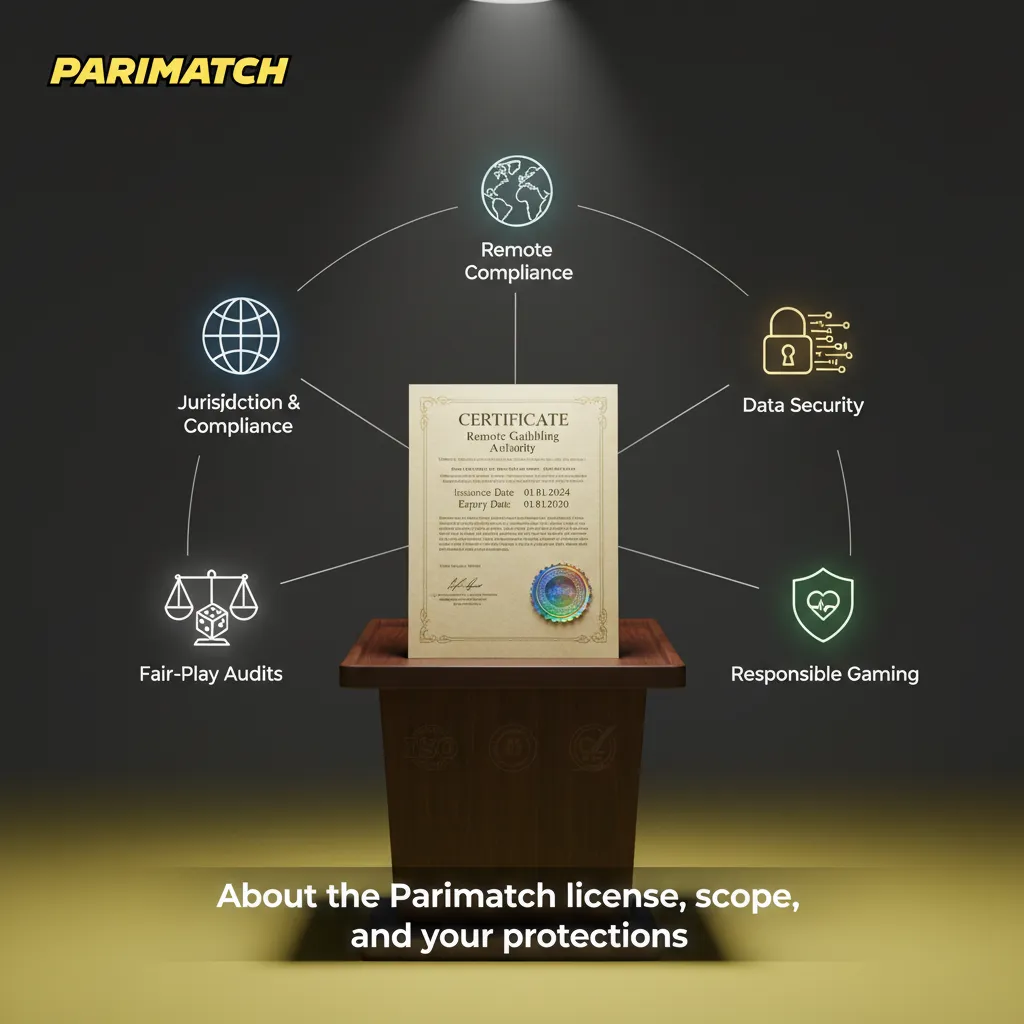Parimatch license: authority, jurisdiction, term, audits, game rules, responsible gaming, data security.